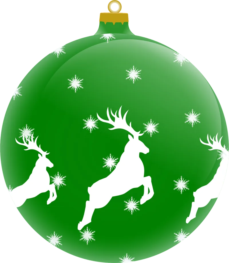 Ball Reindeer Christmas bauble Stickdatei – Weihnachten