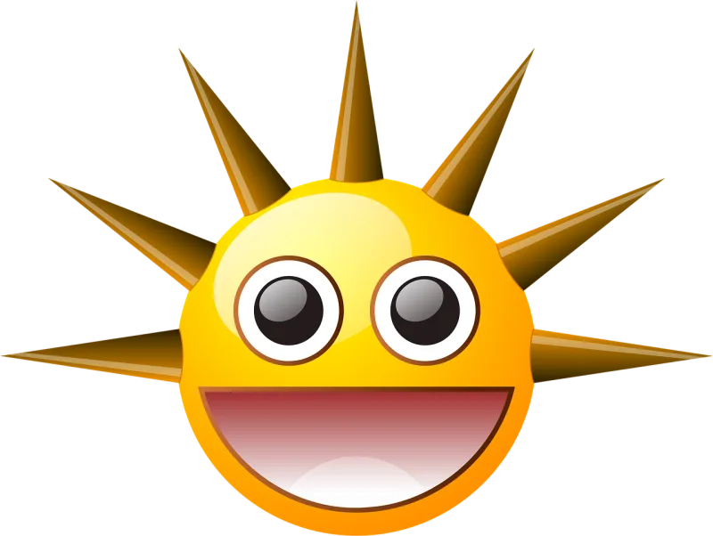 Sun Smiley Nature Stickdatei – Natur