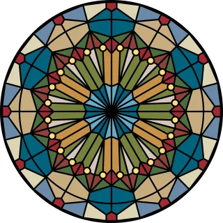 Church Glass Rose flower Stickdatei – Blumen
