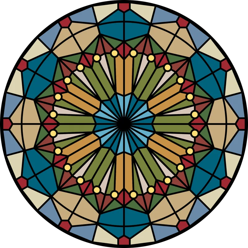 Church Glass Rose flower Stickdatei – Blumen