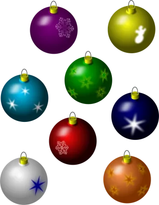 Bulbs Decoration Christmas balls Stickdatei – Weihnachten