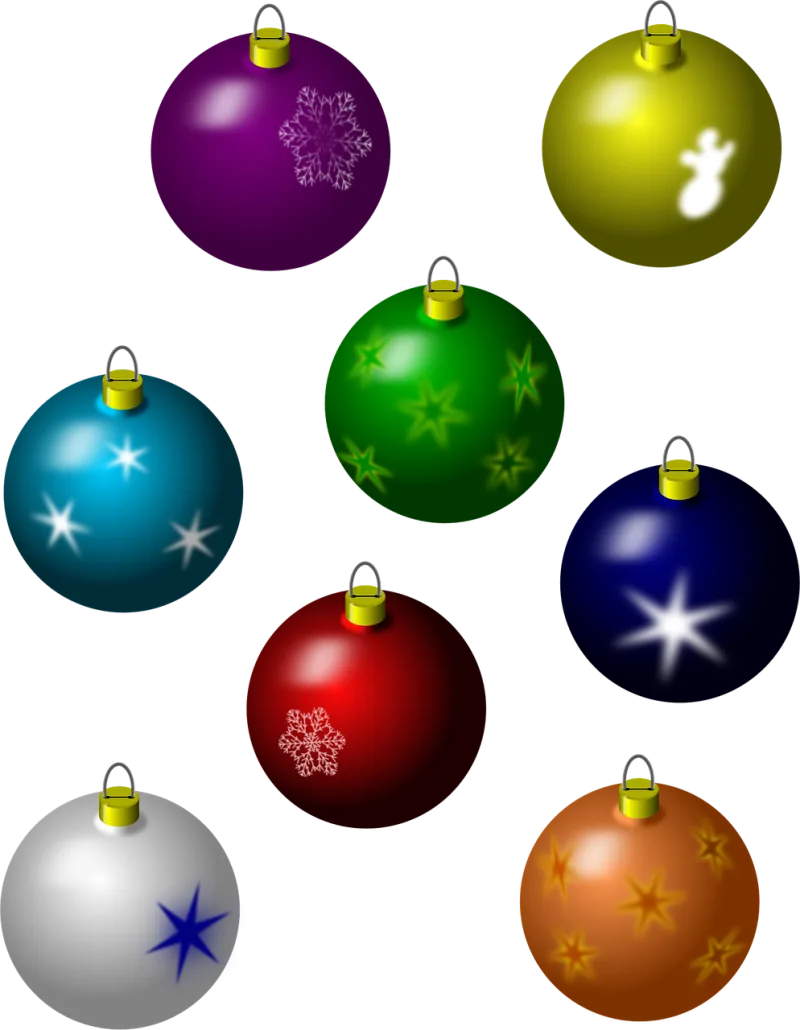 Bulbs Decoration Christmas balls Stickdatei – Weihnachten