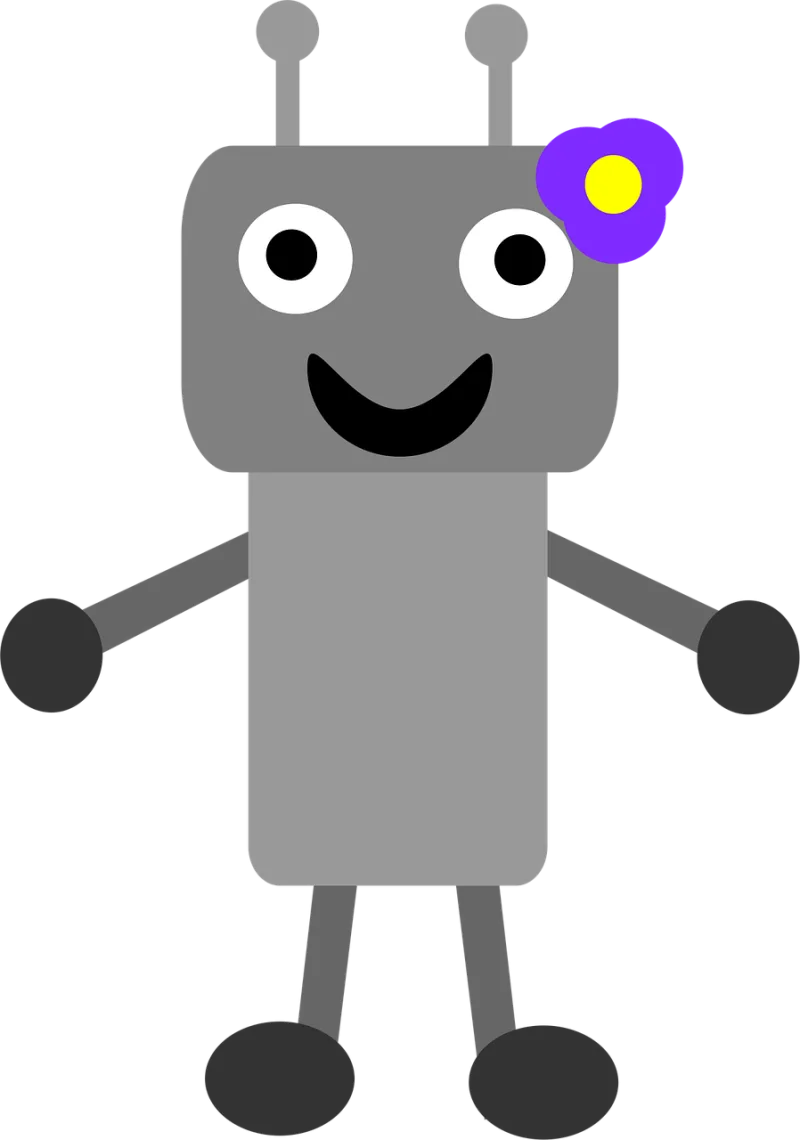 Girl Robot Happy Stickdatei – Kinder