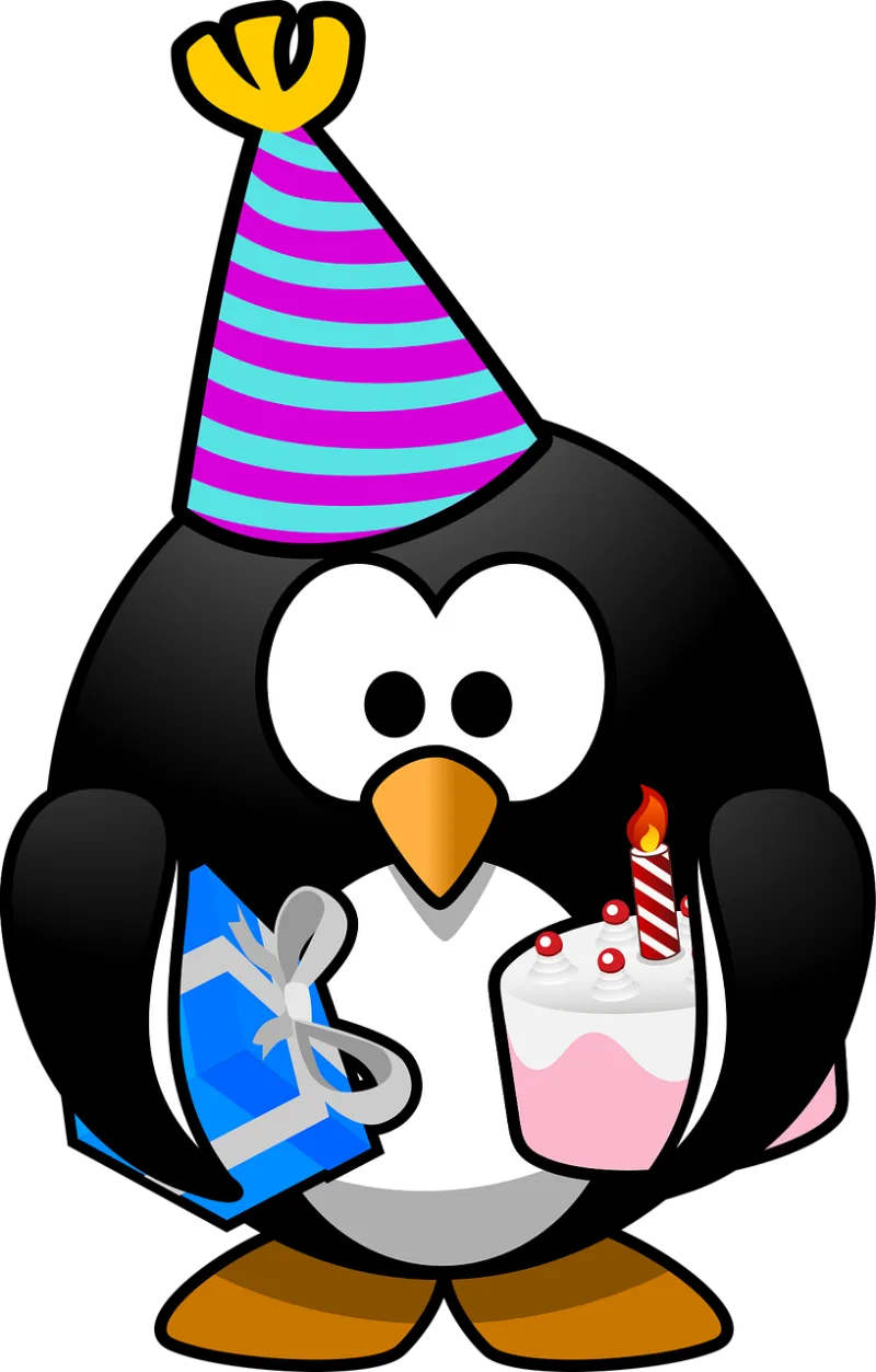 Linux Tux Anniversary Stickdatei – Herzen & Liebe