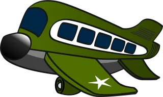 Airplane Funny Green Stickdatei