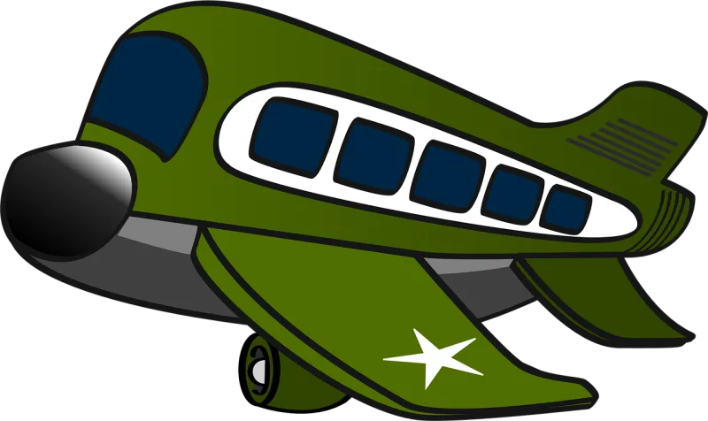 Airplane Funny Green Stickdatei – Fahrzeuge
