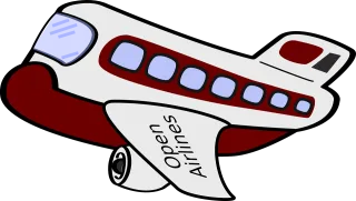 Airplane Funny Passenger Stickdatei