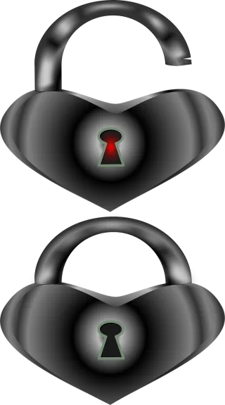 Padlock Lock Heart Stickdatei