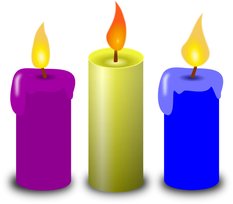 Candle Magenta Yellow Stickdatei – Weihnachten