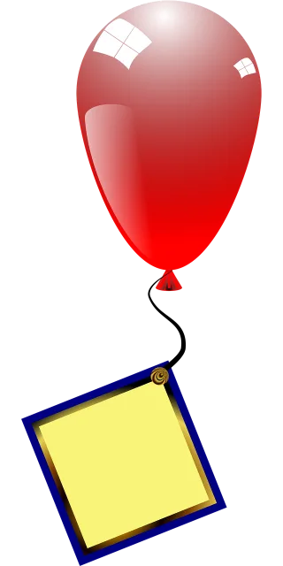 Balloon Card Red Stickdatei