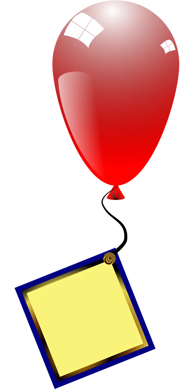 Balloon Card Red Stickdatei – Kinder