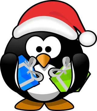 Christmas Santa claus Tux Stickdatei