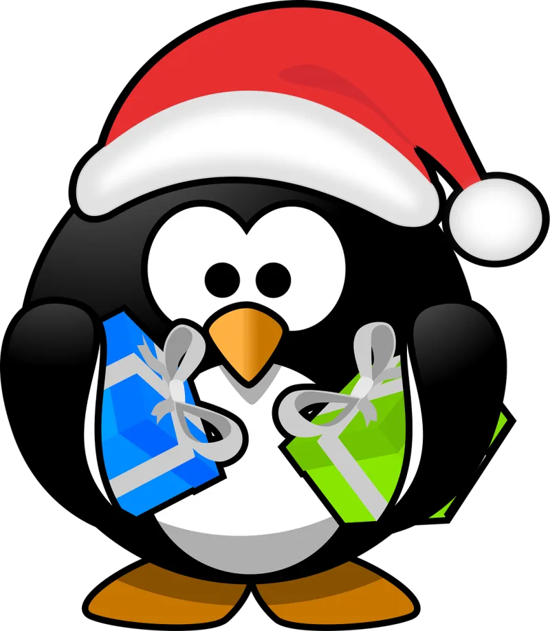 Christmas Santa claus Tux Stickdatei – Weihnachten