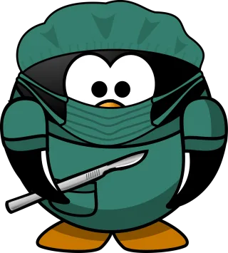 Doctor Tux Animal Stickdatei