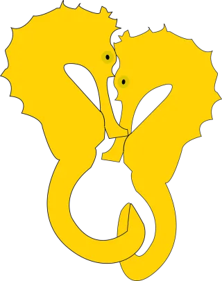 Seahorse Yellow Pair Stickdatei