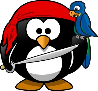 Penguin Nature Pirate Stickdatei