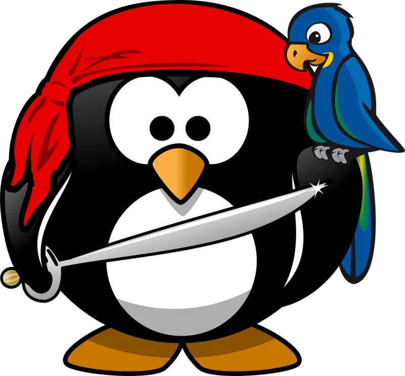 Penguin Nature Pirate Stickdatei – Kinder