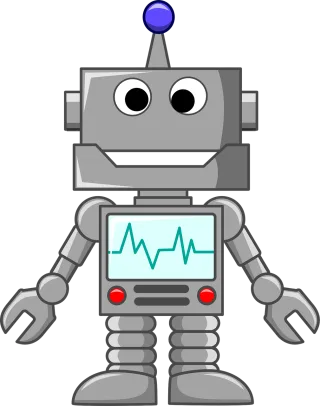 Robot Mustache Science Stickdatei