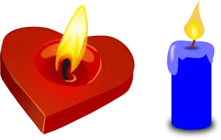 Candle Heart Valentine Stickdatei