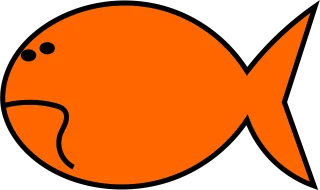 Fish Goldfish Orange Stickdatei