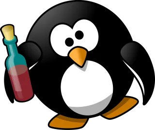 Tux Alcohol Alcoholic Stickdatei