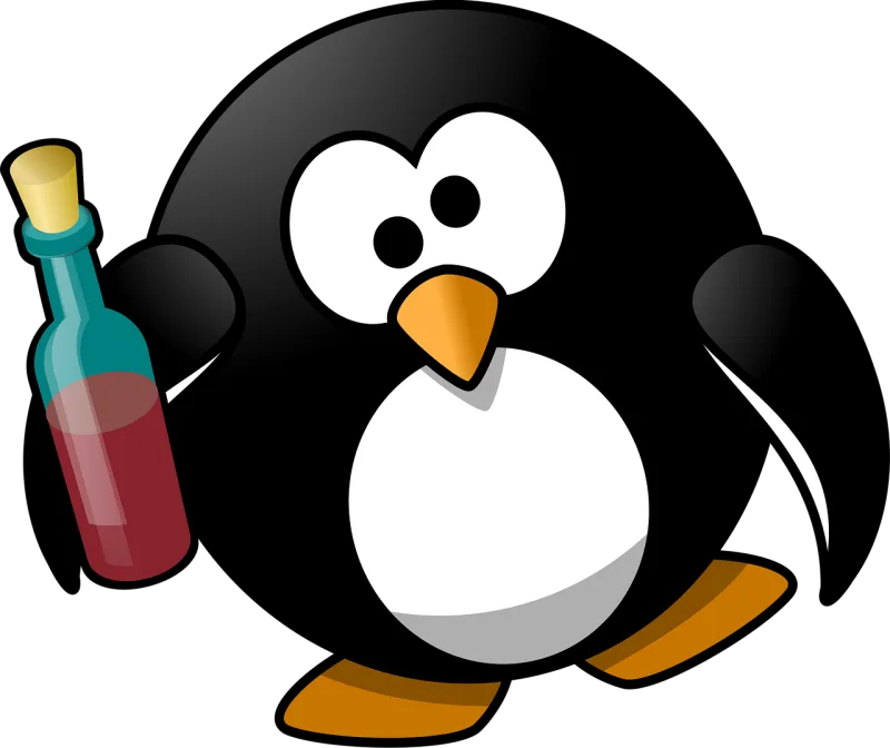 Tux Alcohol Alcoholic Stickdatei – Essen & Trinken