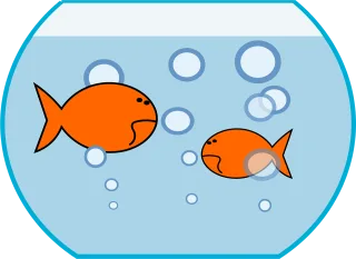 Bowl Fish Goldfish Stickdatei
