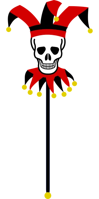 Skull Stick Bells Stickdatei