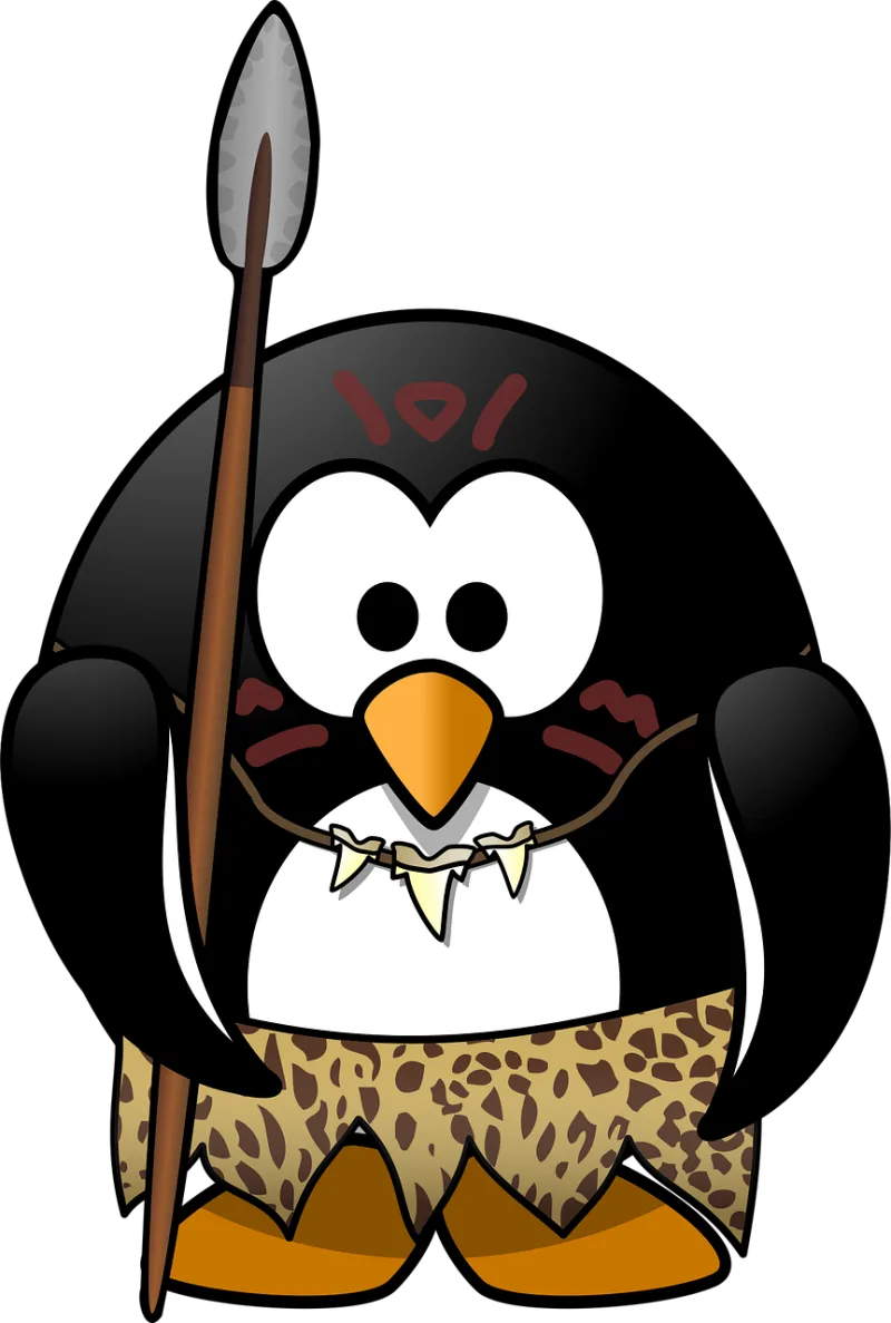 Penguin Tux Neanderthal Stickdatei – Tiere