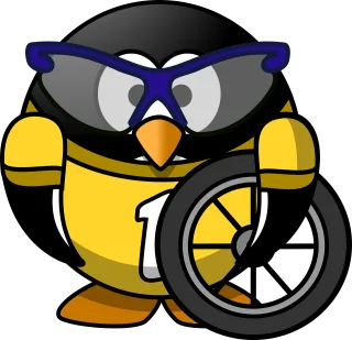 Tux Animal Bicycle Stickdatei