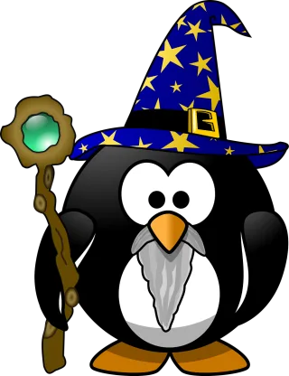 Gandalf Tux Animal Stickdatei
