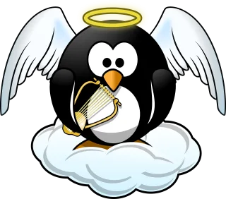 Tux Angel Animal Stickdatei