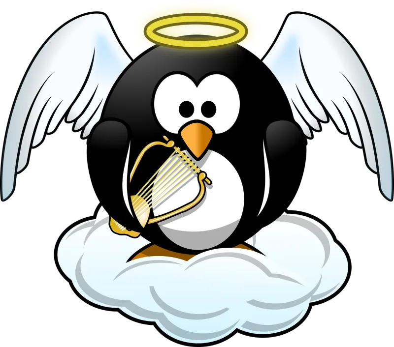 Tux Angel Animal Stickdatei – Natur