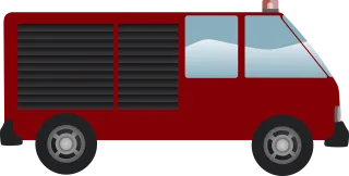 Fire engine Firemen Van Stickdatei