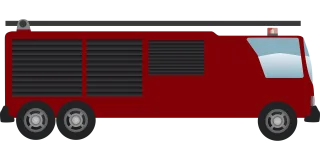 Fire engine Firemen Van Stickdatei