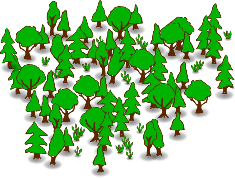Forest Nature Plants Stickdatei – Natur