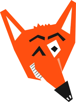 Fox Animal Cartoon Stickdatei