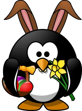 Tux Animal Bird Stickdatei