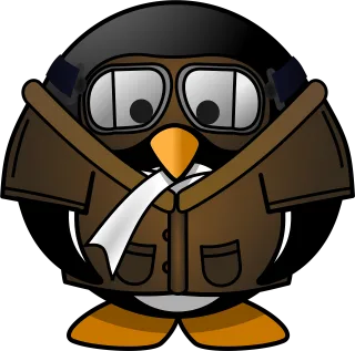 Goggles Penguin Pilot Stickdatei