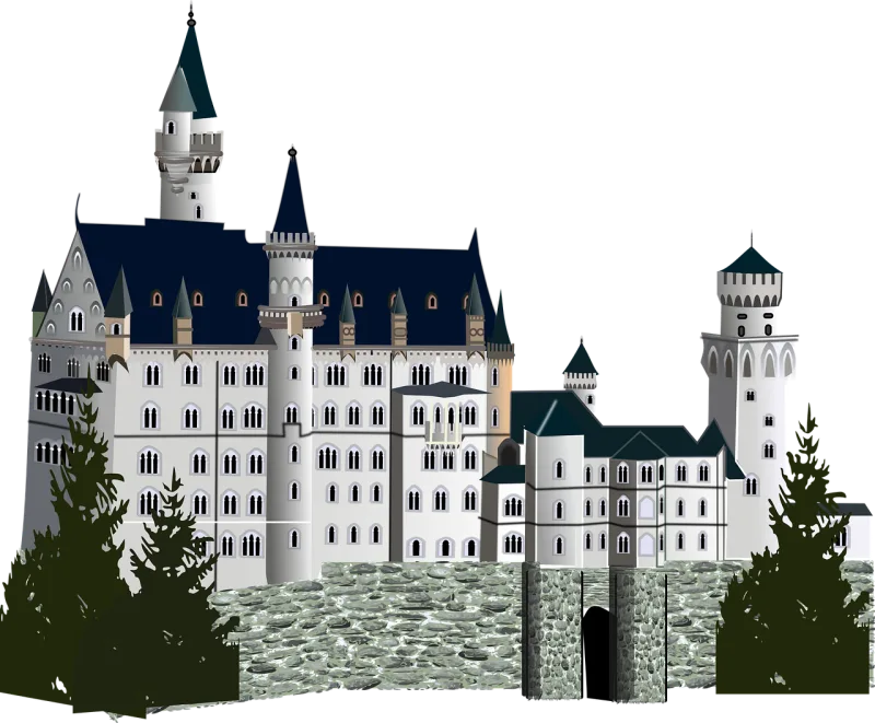 Neuschwanstein Castle Castle neuschwanstein Stickdatei – Kinder