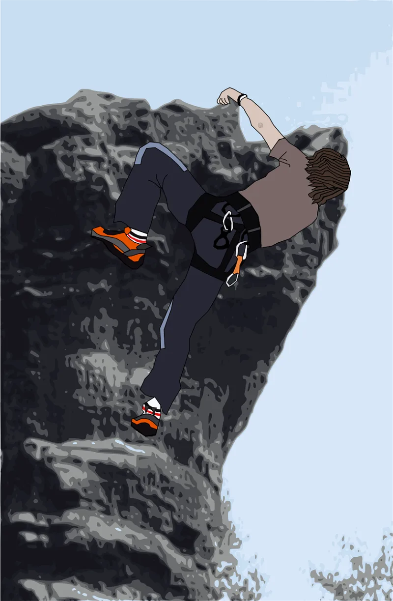 Rock climbing Climber Vertical Stickdatei – Natur