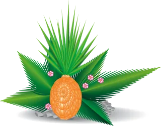 Exotic Palm leaves Nature Stickdatei