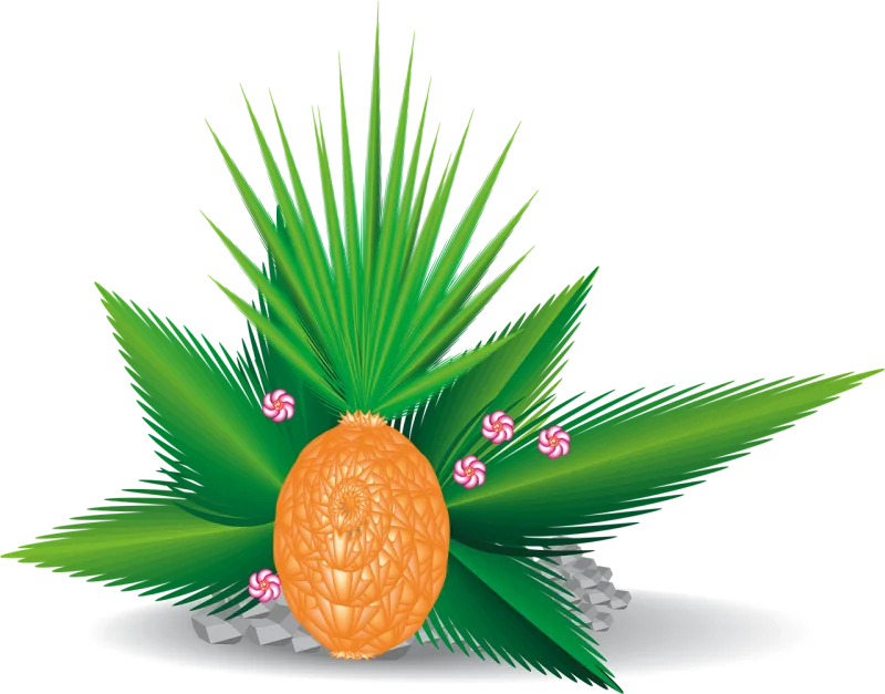Exotic Palm leaves Nature Stickdatei – Natur