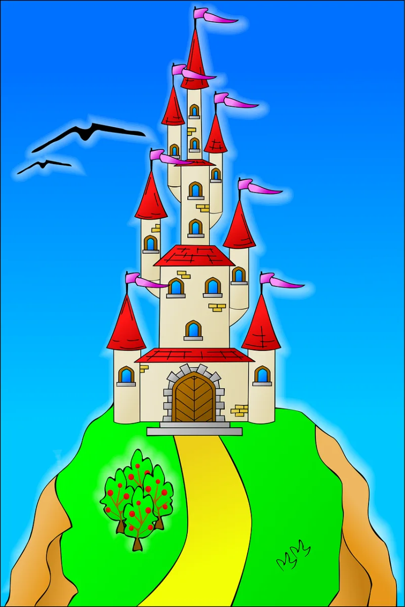 Turrets Castle Fantasy Stickdatei – Kinder