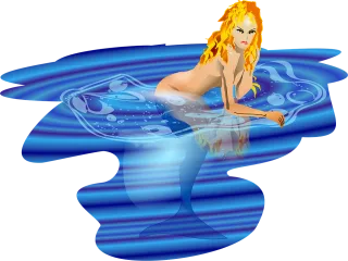 Mermaid Woman Angry Stickdatei