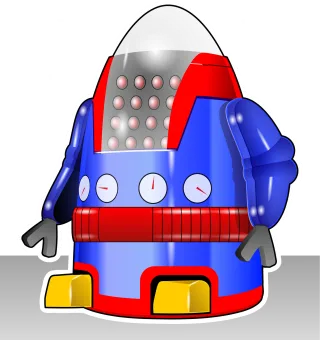 Robot Binary Thinker Stickdatei