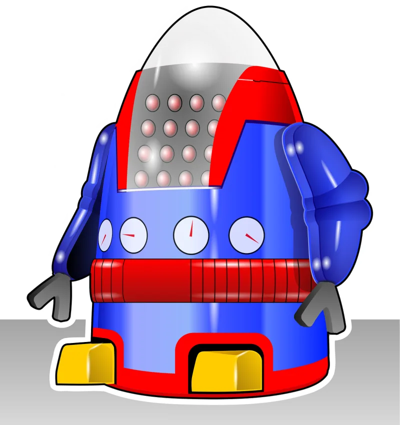 Robot Binary Thinker Stickdatei – Kinder