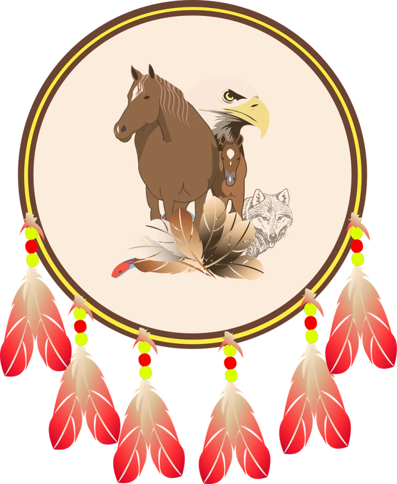 Indian shield Blason indien Shield Stickdatei – Tiere