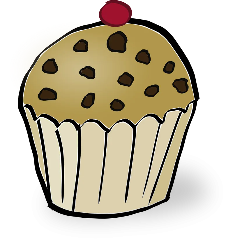 Muffin Cherry Chocolate chip Stickdatei – Essen & Trinken