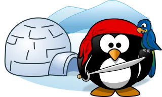 Pirate Tux Animal Stickdatei